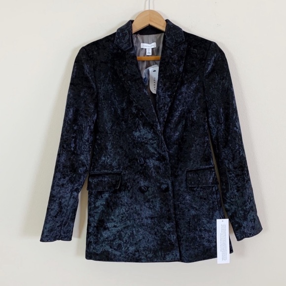 Topshop Velvet Jacket Blazer